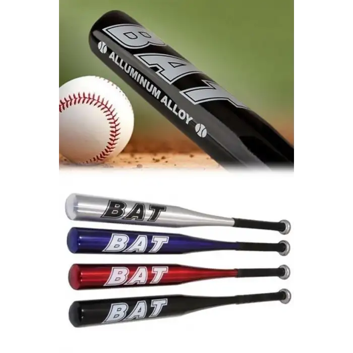 New Uzun Ömürlü Dayanıklı Sağlam Alüminyum Beyzbol Sopası 63,5 Cm