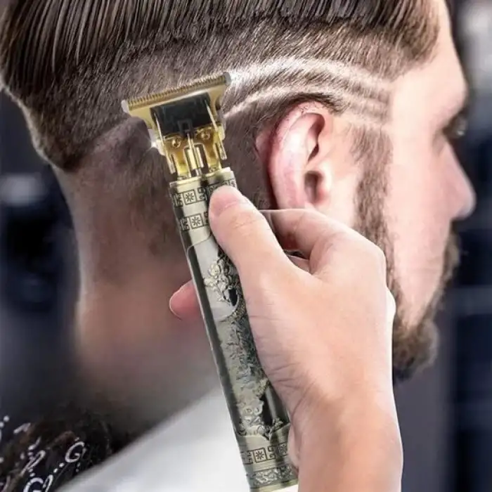 New Vintage Görünümlü Güçlü 4 Farklı Başlıklı USB ŞarjlI Manuel Tıraş Makinası