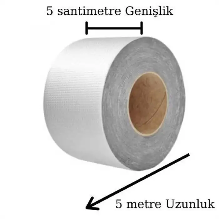 New Yüksek Sıcaklık Dayanan Su Geçirmez Çatı Boru Duvar Çatlak Onarıcı Yapışkan Bant Folyo 5 cm