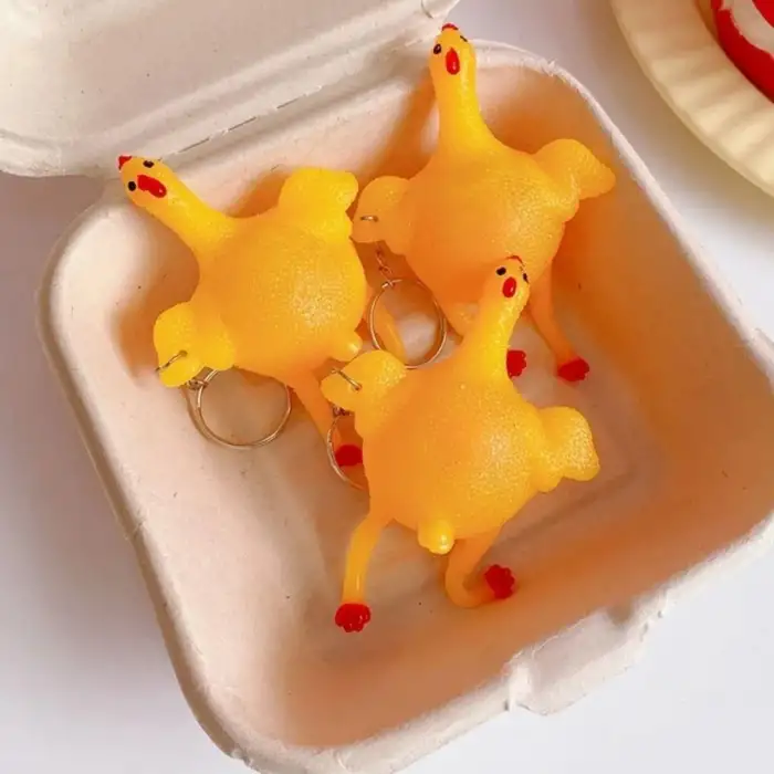 New Yumurtlayan Eğlenceli Tavuk Anahtarlık