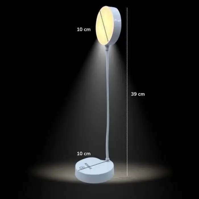 New Yuvarlak USBli Dokunmatik 3 Kademeli 360 Derece  Özel Göz Korumalı Led Lityum Masa Lambası