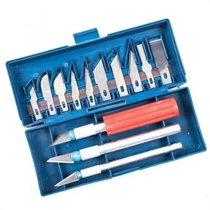 New Zanaat 16 Parça Hobi Gravür Ahşap Heykel Çömlek Oyma Şekil Verme 13 Maket Bıçak Neşter Seti