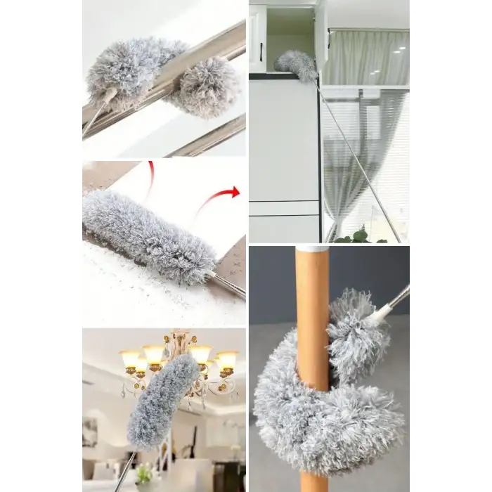 NewTeleskopik Bükülebilir Köşe Bucak Toz Alma Püskülü Dev Boy 280 cm