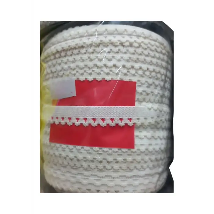 Çamaşır Lastiği Dantelli 1 cm 1 Metre Beyaz 2. Model