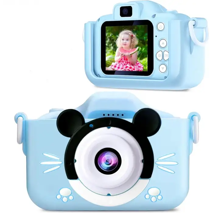 Çocuk Dijital Fotoğraf Makinası 20 Mp Video Kaydedici 2.0 İnç Çift Kameralı