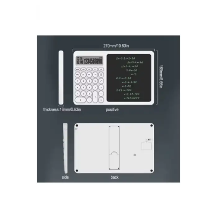 Çok Amaçlı Digital Hesap Makinesi Lcd Ekran Yazma Tableti Ofis Okul İçin Silinebilir El Yazısı Not Defteri