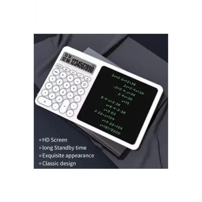 Çok Amaçlı Digital Hesap Makinesi Lcd Ekran Yazma Tableti Ofis Okul İçin Silinebilir El Yazısı Not Defteri