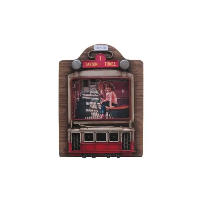 Dekoratif Metal Çerçeve Tramvay Dekorlu