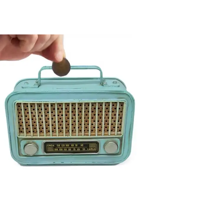 Dekoratif Metal Radyo Kumbara