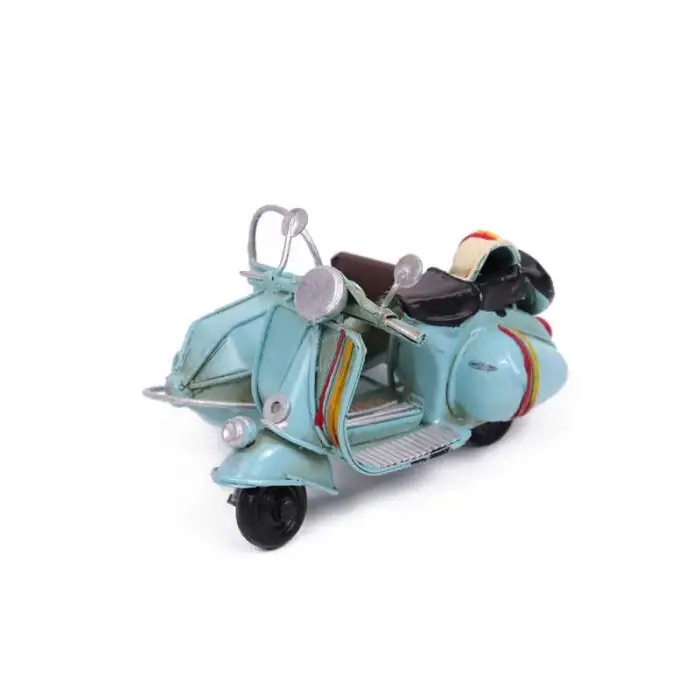 Dekoratif Metal Scooter Sepetli