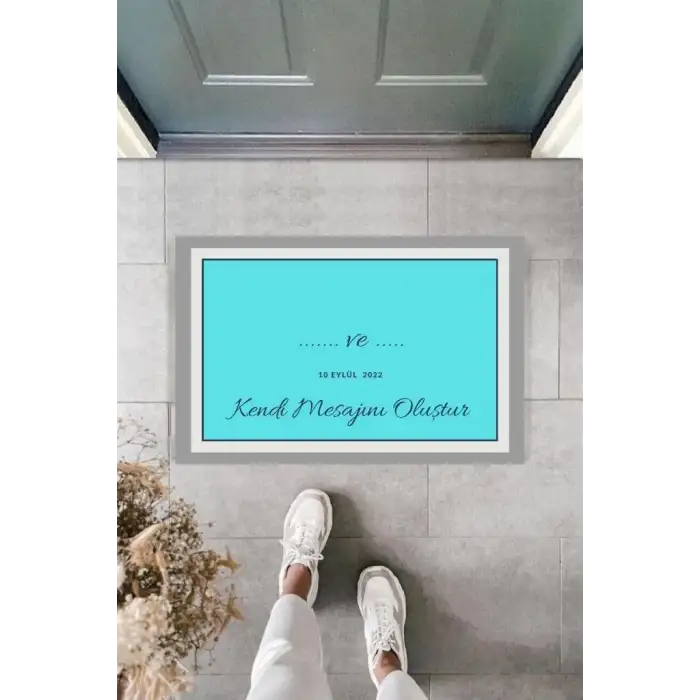 Dijital Baskı Kişiye Özel İç Kapı Dekorasyon Paspas  PS11210
