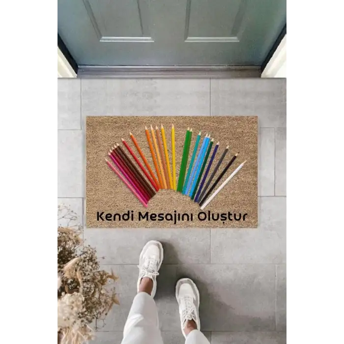Dijital Baskı Kişiye Özel İç Kapı Dekorasyon Paspas  PS11235