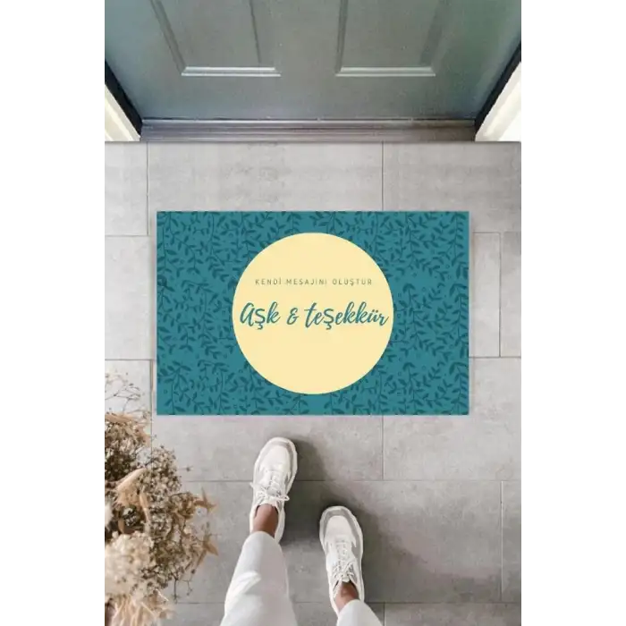 Dijital Baskı Kişiye Özel İç Kapı Dekorasyon Paspas  PS11261