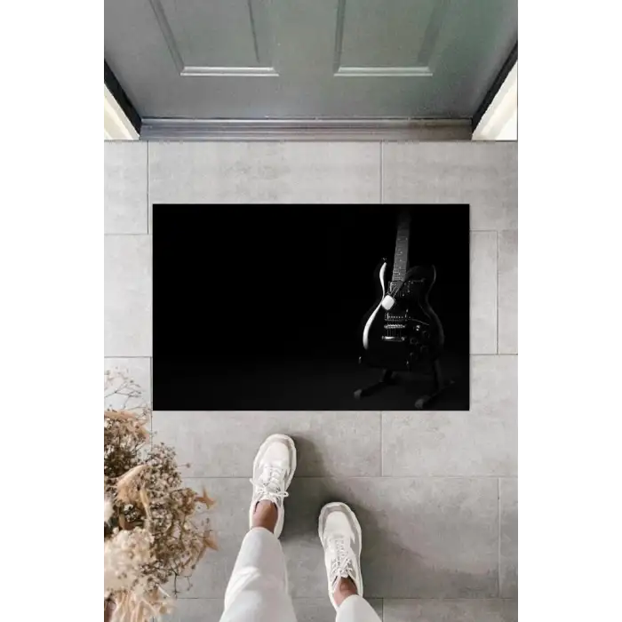 Dijital Elektro Gitar Siyah Kapı Paspası Dış Mekan Paspas K-2117