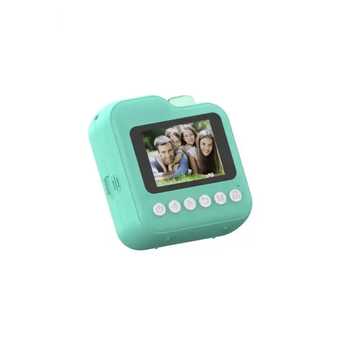 Dijital Video Kayıt Fotoğraf Çocuk Kamerası Anlık Termal Resim Kağıt Baskılı Mavi