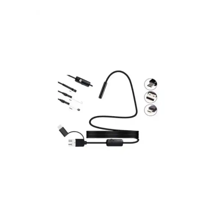 Endoskop Yılan Video Kamera Led’li 10 Metre 7 Mm Sert Kablo