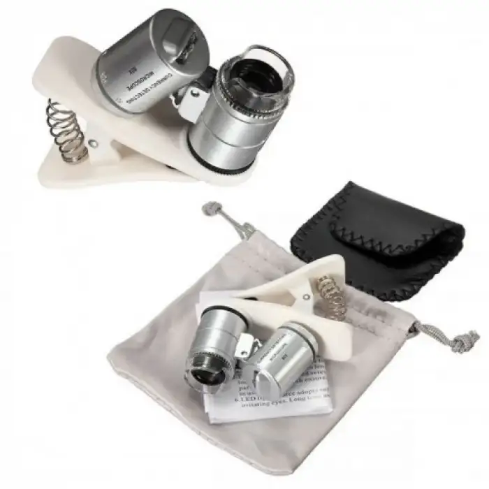 Evrensel Led Işıklı Mini Cep Mikroskobu, Tüm Kameralı Telefonlar Için No:9882w