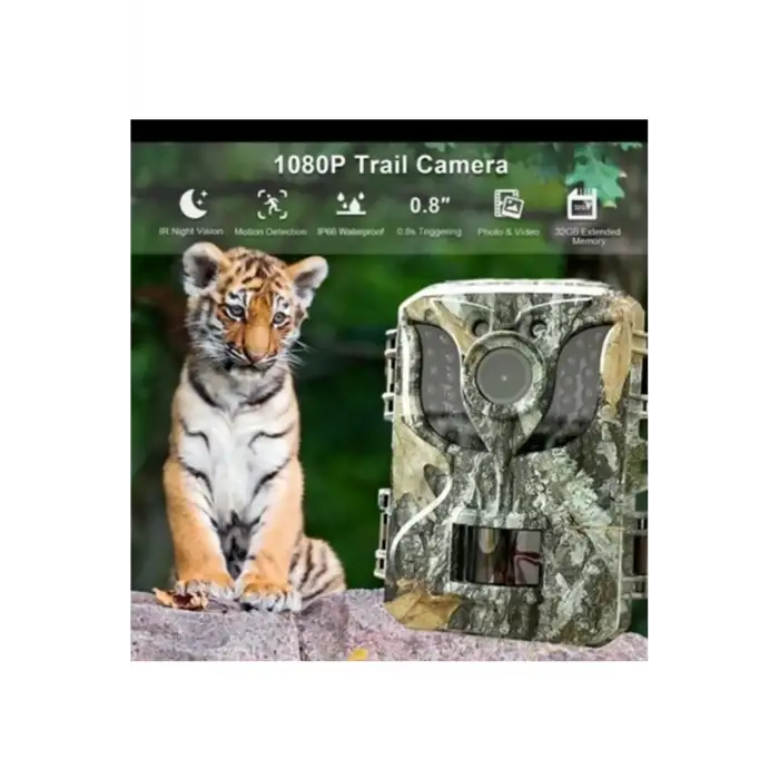 Fotokapan Kamera 16mp Full Hd 1080p Gece Görüşlü 2 Inç Lcd Ekran Su Geçirmez