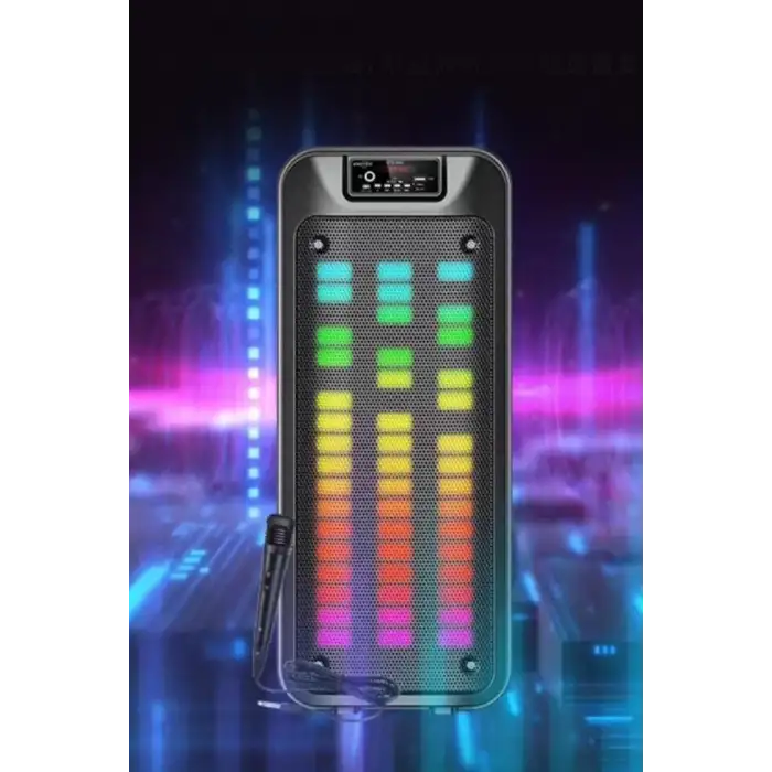 Gts-1852 Taşınabilir Rgb Ledli Bluetooth Hoparlör Usb-tf Siyah