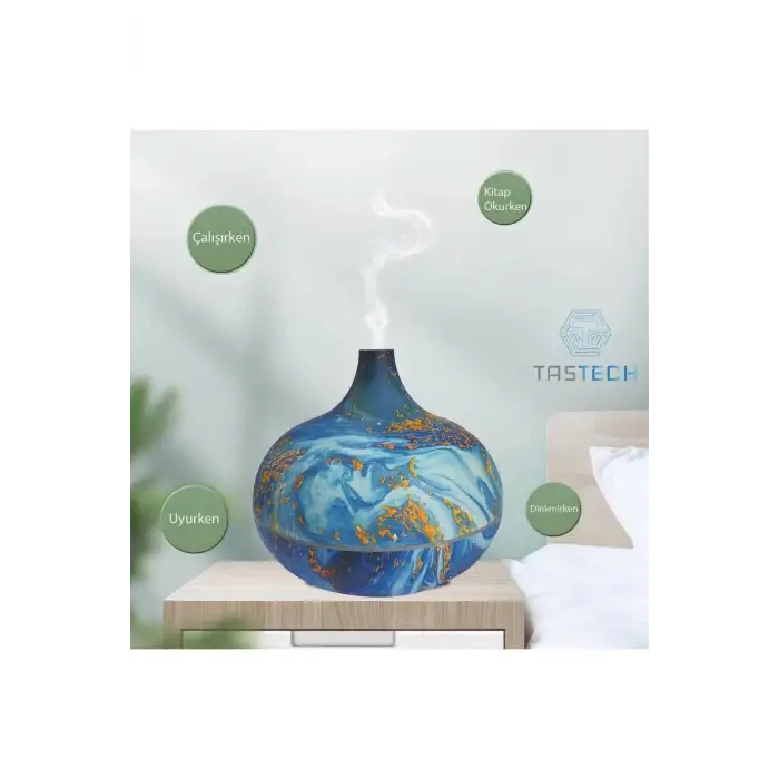 Hava Nemlendirici 7 Led Işıklı Aromatik Oda Kokusu 550 Ml Difüzörü Buhar Nemlendırıcı