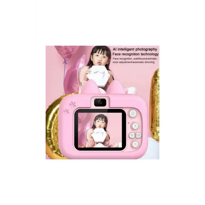 Hello Çocuk Dijital Fotoğraf Makinası 20 Mp Video Kaydedici 2.0 İnç Çift Kameralı Ks-102