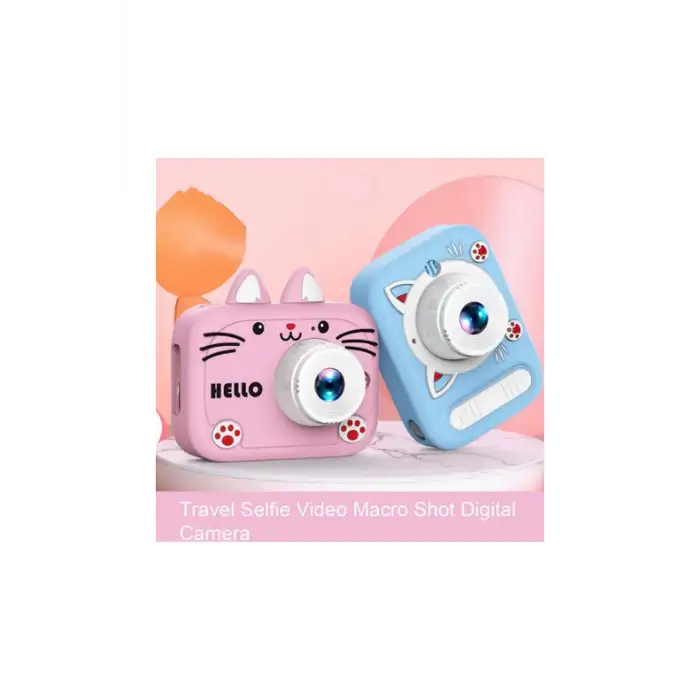 Hello Çocuk Dijital Fotoğraf Makinası 20 Mp Video Kaydedici 2.0 İnç Çift Kameralı Ks-102