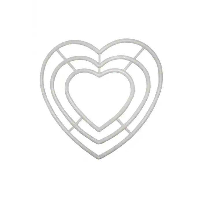 Kalp Makrome Halkası 3lü 20 cm