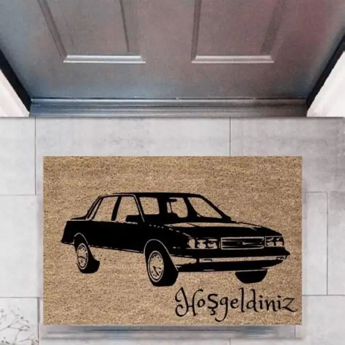 Kapı Önü Paspası Dekoratif Dijital Baskı Arabalar P-2671