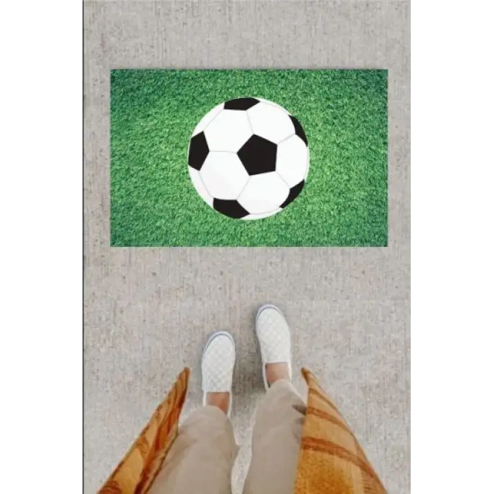Kapı Önü Paspası Dekoratif Dijital Baskı Futbol Topu P-2346