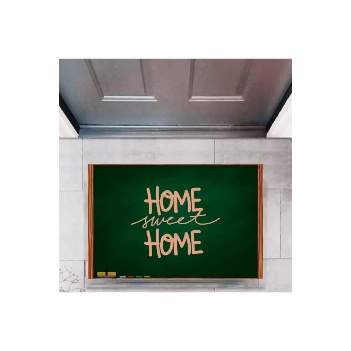 Kapı Önü Paspası Dekoratif Dijital Baskı Home Sweet Home P-2332