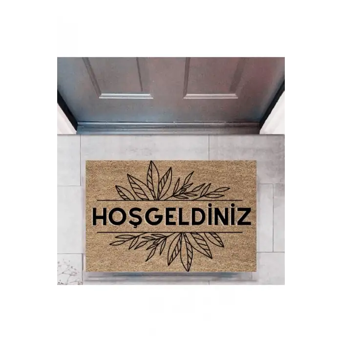 Kapı Önü Paspası Dekoratif Dijital Baskı Hoşgeldiniz P-2312