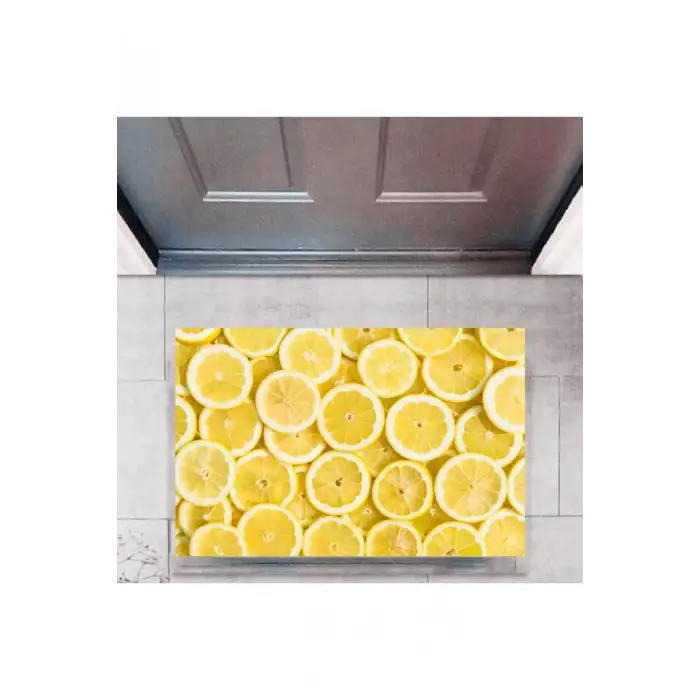 Kapı Önü Paspası Dekoratif Dijital Baskı Limon P-2327