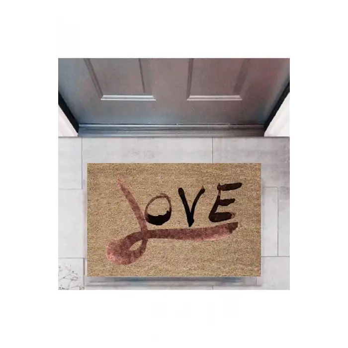 Kapı Önü Paspası Dekoratif Dijital Baskı Love P-2319