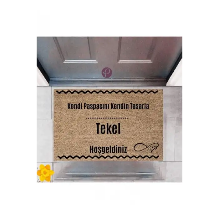 Kapı Önü Paspası Dekoratif Dijital Baskı Tekel P-2552