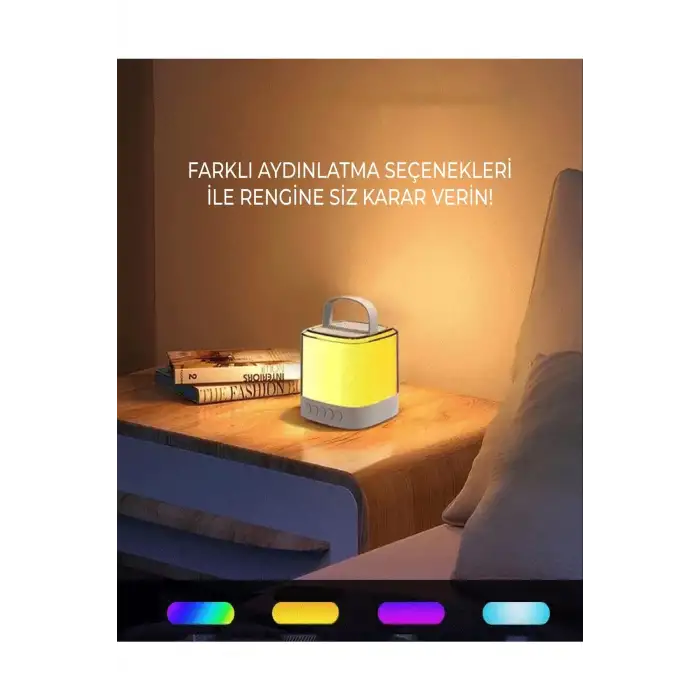 Karaoke Bluetooth Hoparlör Aggıy Ag-s7 Kablosuz Mikrofonlu Rgb Led Parti Işıklı