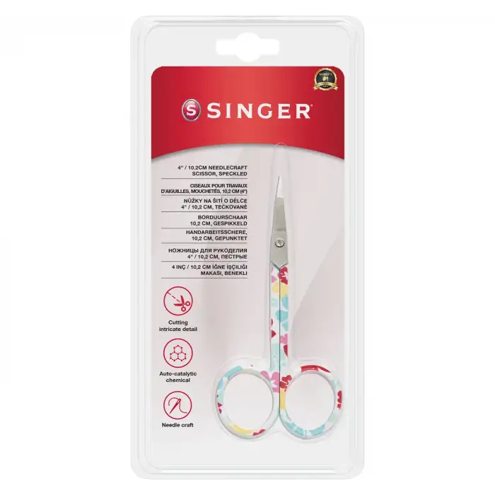 Kıvrık Uçlu Renkli Nakış Makası (4")