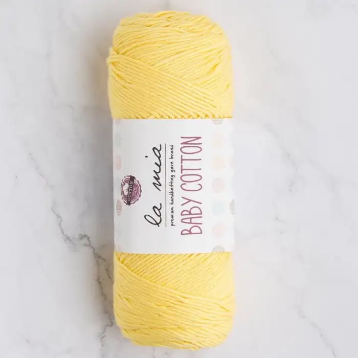 La Mia Baby Cotton Sarı El Örgü İpi - L043 - 33646