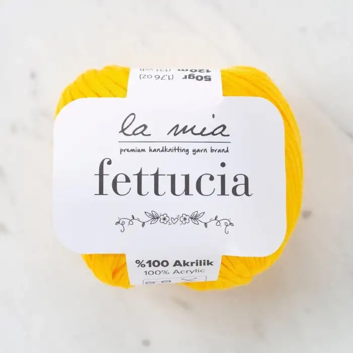 La Mia Fettucia Sarı El Örgü İpi - L003 - 33885