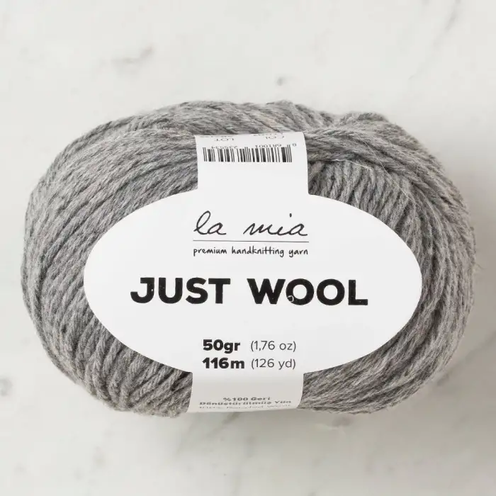 La Mia Just Wool Gri El Örgü İpi - LT001 - 33843