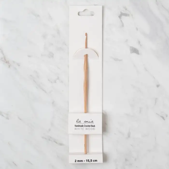 La Mia Whitewood 2 mm 15.5 cm Ahşap Yün Tığ