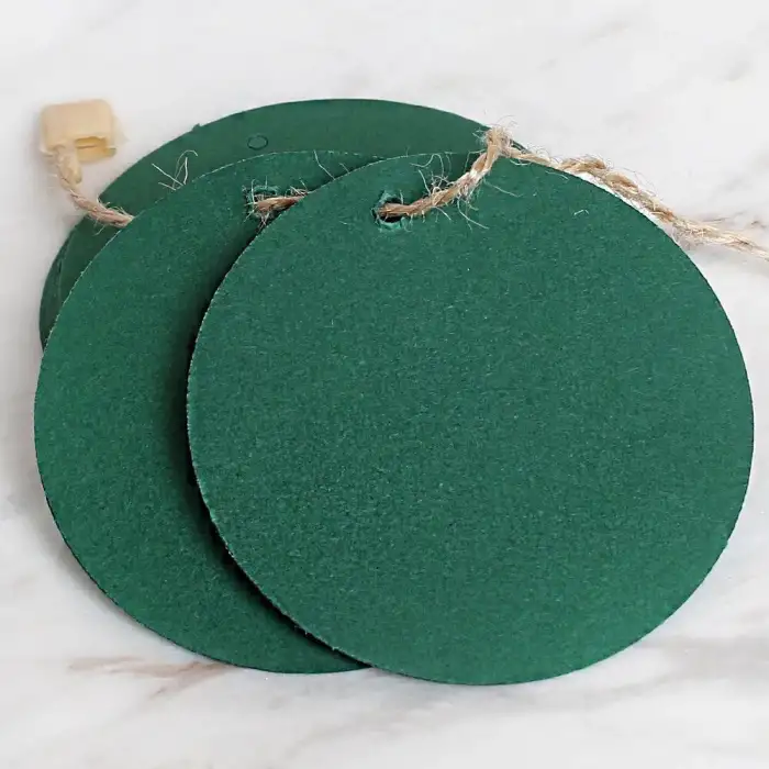 Loren 10lu Yuvarlak Yeşil Etiket ve Klipsli Etike