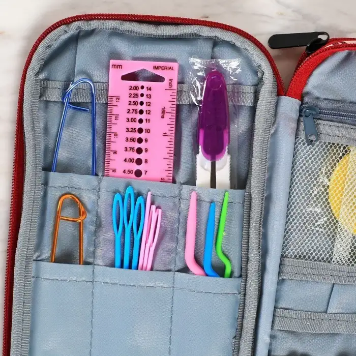 Loren Çantalı Tunus Tığı ve Örgü Aksesuarları Seti