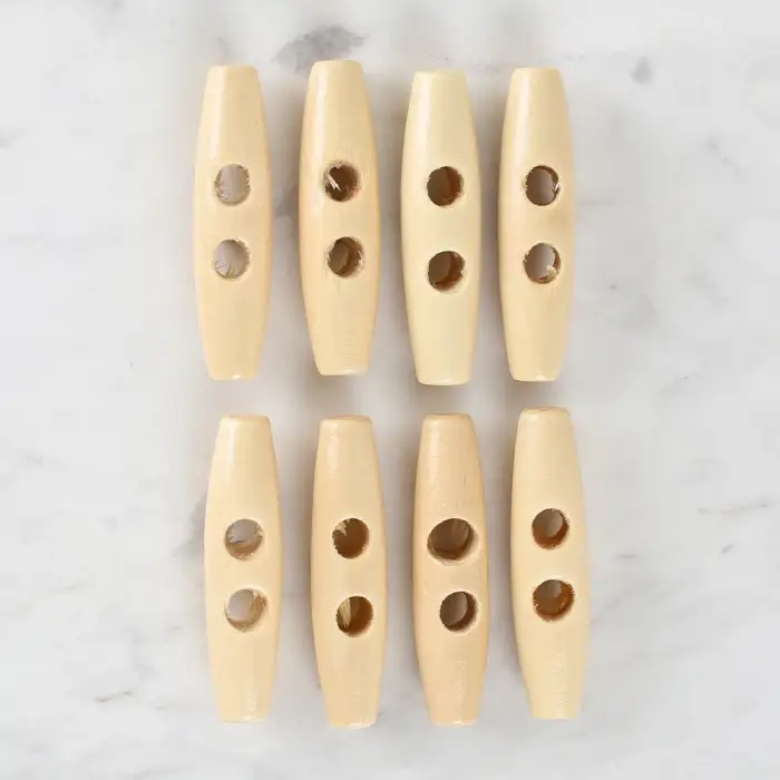 Loren Crafts 8li Ahşap Çoban Düğme - 1003