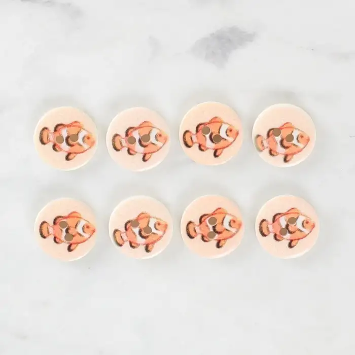 Loren Crafts 8li Balık Düğme - 1157