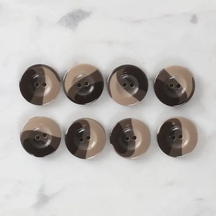 Loren Crafts 8li Düğme Kahverengi - 1139