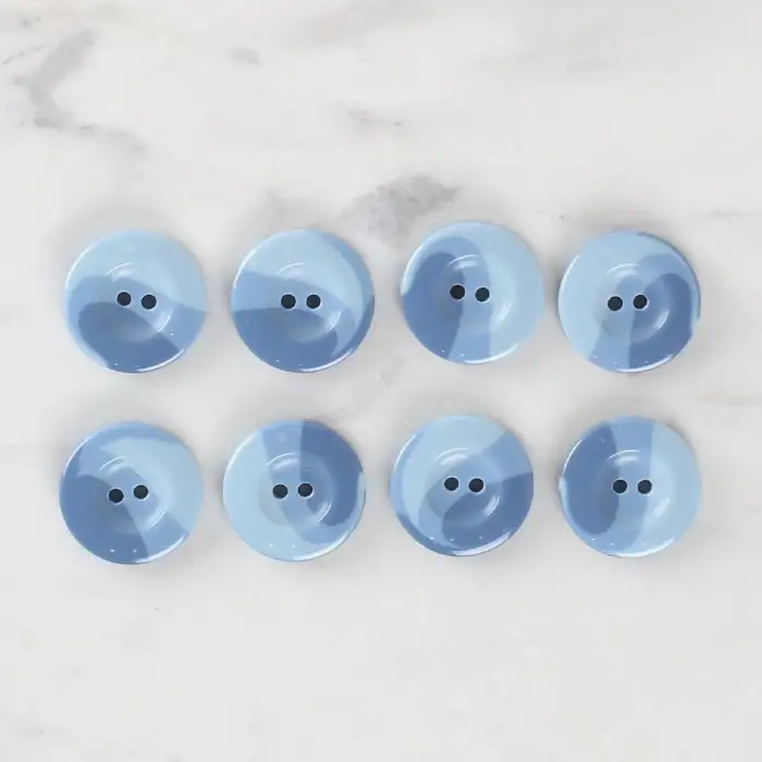 Loren Crafts 8li Düğme Mavi - 1132