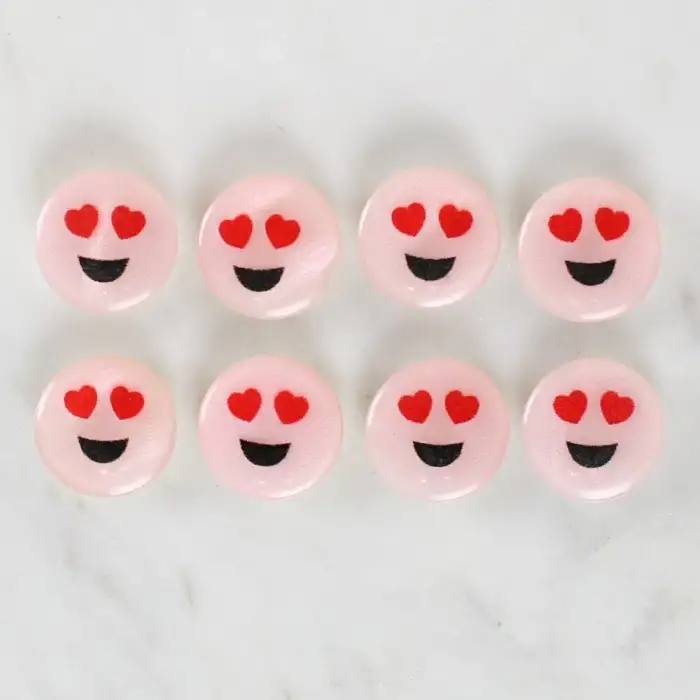 Loren Crafts 8li Gülen Yüz Düğme - 1022