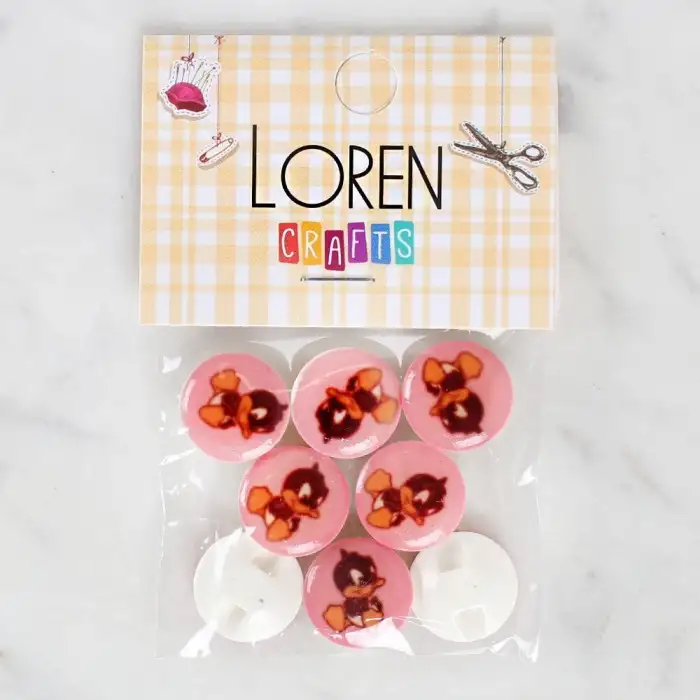 Loren Crafts 8li Ördek Düğme - 1208