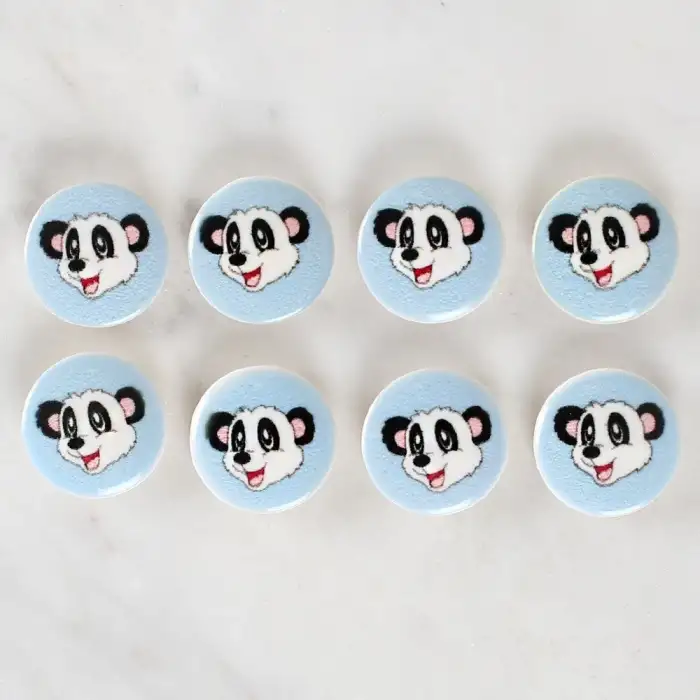 Loren Crafts 8li Panda Düğme - 1059