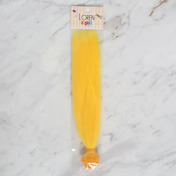 LOREN CRAFTS SENTETİK AMİGURUMİ DÜZ SAÇ - SARI